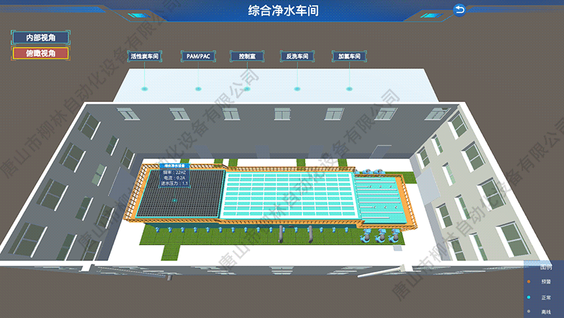 数字孪生综合净水车间界面1