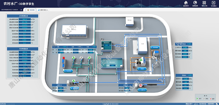 农村水厂3D工艺图
